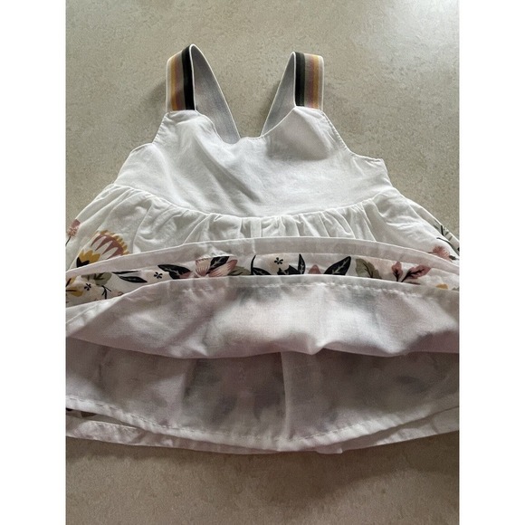 Cynthia Rowley Baby Cotton Floral Lined Sleeveless Dress White Size 6-9 Months - Picture 3 of 6